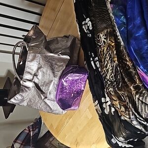 Nordstrom Metallic Woven Tote Bundle